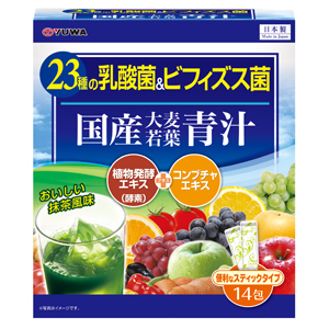 23 kinds of lactic acid bacteria & bifidobacteria Japanese barley young leaves powder 14 Packs