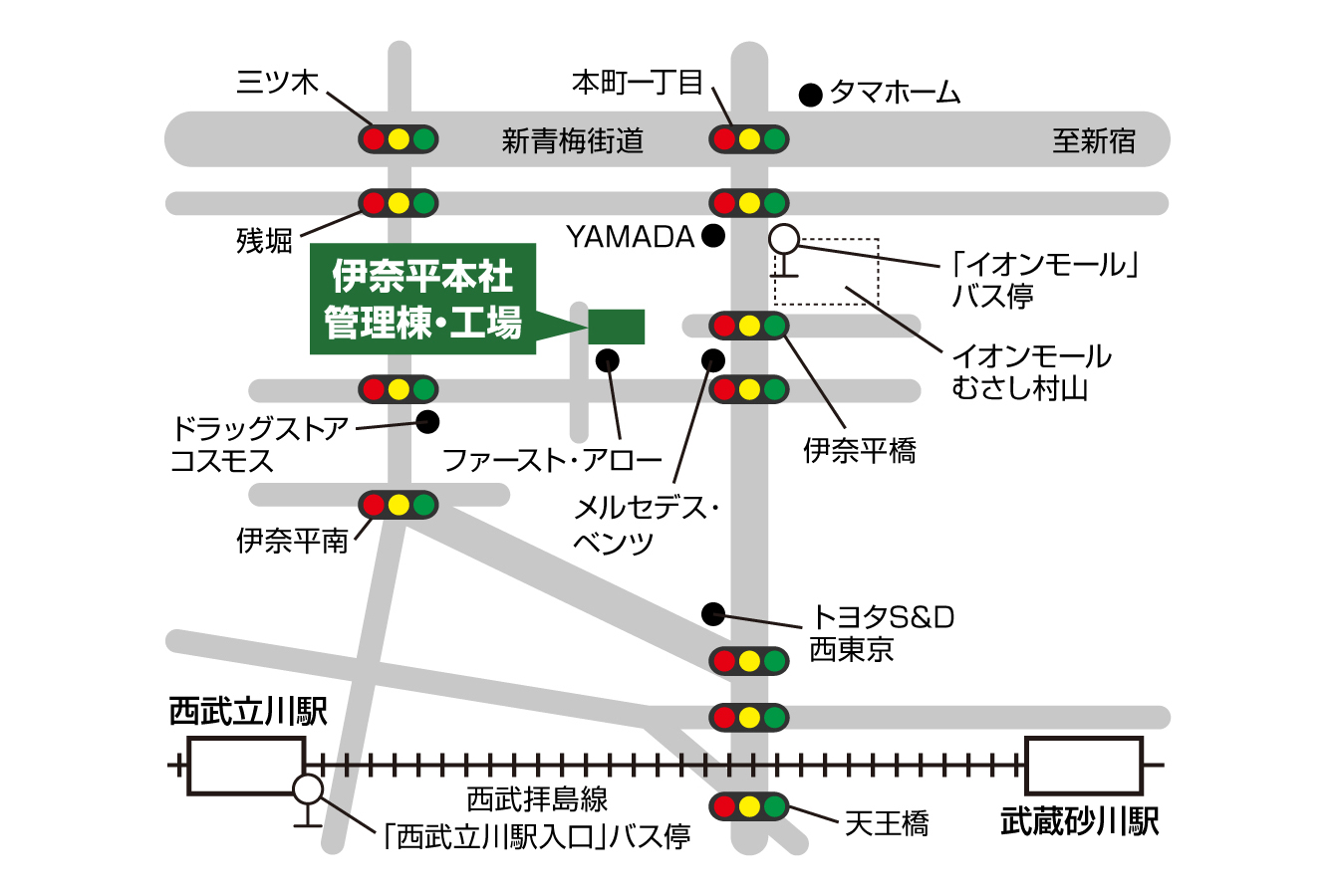 ユーワ本社地図